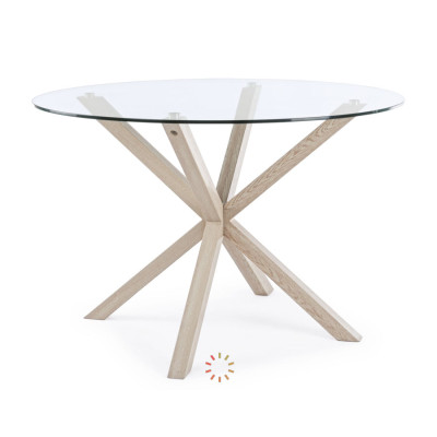 comprar MESA MAY RED VIDRIO PATA NATURAL D114 online de BIZZOTTO desde 298,68 €