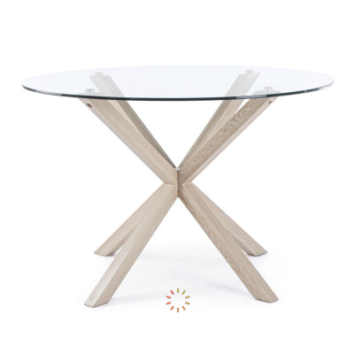 comprar MESA MAY RED VIDRIO PATA NATURAL D114 online de BIZZOTTO desde 298,68 €