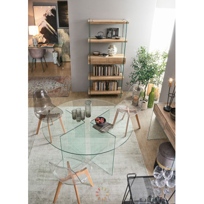 comprar MESA IRIDE RED VIDRIO D130 online de BIZZOTTO desde 459,33 €