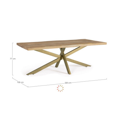 comprar MESA JAIDEV 220X100 online de BIZZOTTO desde 1,142.66