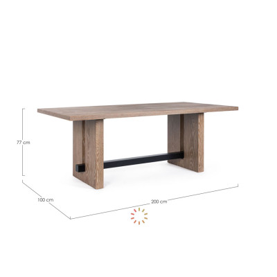 comprar MESA MONROE 200X100 online de BIZZOTTO desde 1,341.78