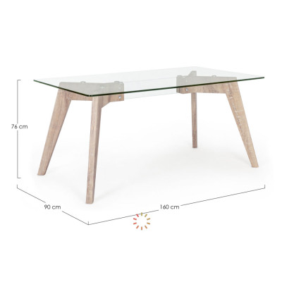 comprar MESA ARYAN KENYA 160X90 online de BIZZOTTO desde 420,86 €
