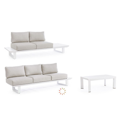 comprar SET SOFÁ ESQ. CON COJINES KONNOR BLANCO CX21 online de BIZZOTTO desde 2,663.20