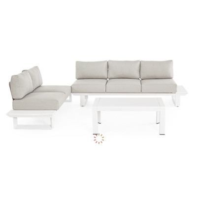 comprar SET SOFÁ ESQ. CON COJINES KONNOR BLANCO CX21 online de BIZZOTTO desde 2,663.20
