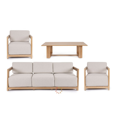 comprar SET4 SOFÁ CON COJINES THESEUS NATURAL online de BIZZOTTO desde 3,839.80