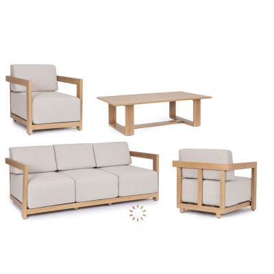 comprar SET4 SOFÁ CON COJINES THESEUS NATURAL online de BIZZOTTO desde 3,839.80