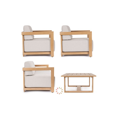 comprar SET4 SOFÁ CON COJINES THESEUS NATURAL online de BIZZOTTO desde 3,839.80