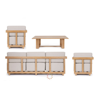 comprar SET4 SOFÁ CON COJINES THESEUS NATURAL online de BIZZOTTO desde 3,839.80