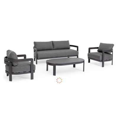comprar SET4 SOFÁ CON COJINES PRESLEY ANTRACITA WG21 online de BIZZOTTO desde 3,504.92