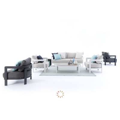 comprar SET4 SOFÁ CON COJINES PRESLEY ANTRACITA WG21 online de BIZZOTTO desde 3,504.92