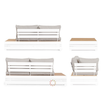 comprar SET SOFÁ ESQ. CON COJINES OSTEN BLANCO SJ6 online de BIZZOTTO desde 3,269.60