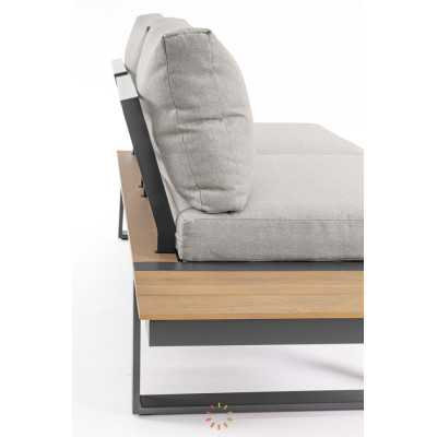 comprar SET SOFÁ ESQ. CON COJINES SVEN ANTRACITA SJ61 online de BIZZOTTO desde 2,746.92