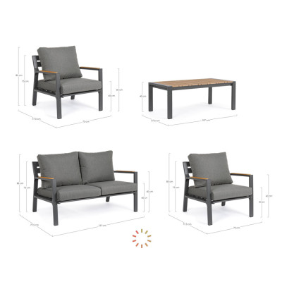 comprar SET4 SOFÁ CON COJINES ERNST ANTRACITA SJ61 online de BIZZOTTO desde 2,192.56 comprar SET4 SOFÁ CON COJINES ERNST ANTRACITA SJ61 online de BIZZOTTO desde 2,192.56
