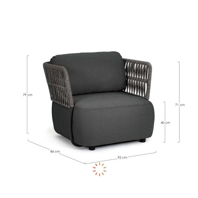 comprar SILLÓN CON COJINES PALMER ANTRACITA online de BIZZOTTO desde 1,407.40 comprar SILLÓN CON COJINES PALMER ANTRACITA online de BIZZOTTO desde 1,407.40