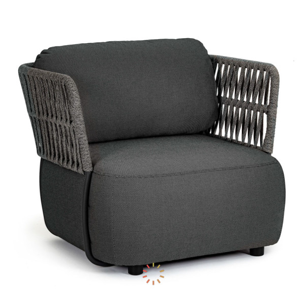 SILLÓN CON COJINES PALMER ANTRACITA