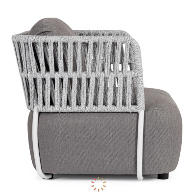 comprar SILLÓN CON COJINES PALMER BLANCO/GRIS online de BIZZOTTO desde 1,407.40