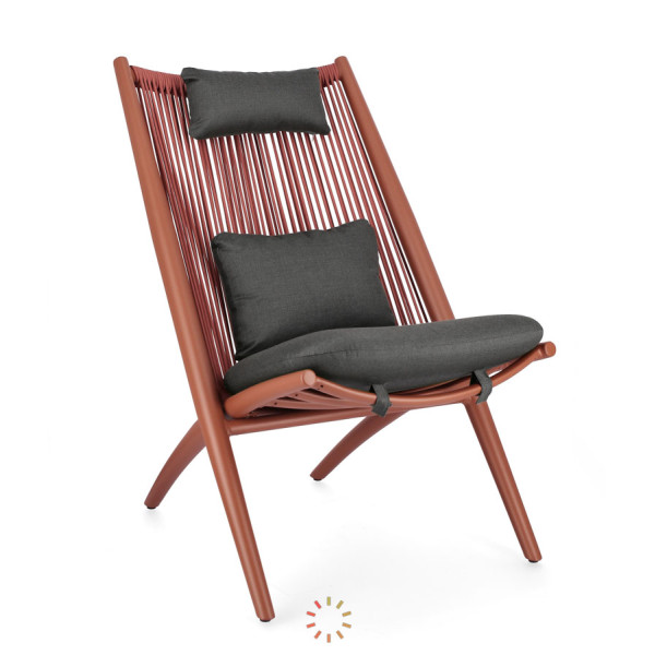 TUMBONA LOUNGE CON COJINES ALOHA TERRACOTA