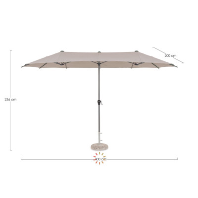 comprar SOMBRILLA BRASIL DOBLE 2X4 ANTR-VISÓN online de BIZZOTTO desde 152,73 €