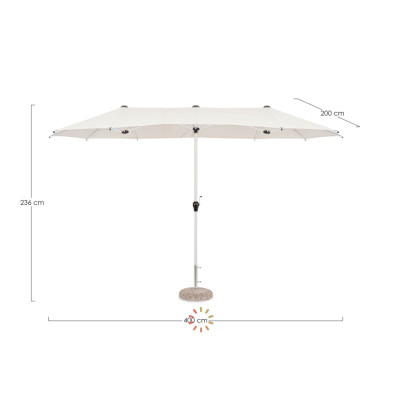 comprar SOMBRILLA BRASIL DOBLE 2X4 BLA-NAT online de BIZZOTTO desde 152,73 €