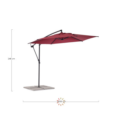 comprar SOMBRILLA BRAZO TROPEA 3M ANT-BURGUND online de BIZZOTTO desde 183,28 €