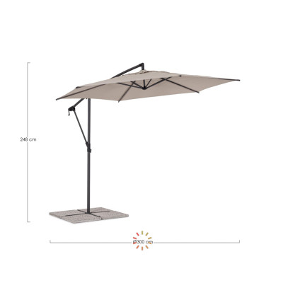 comprar SOMBRILLA BRAZO TROPEA 3M ANTR-MOON online de BIZZOTTO desde 183,28 €