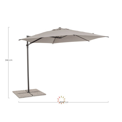 comprar SOMBRILLA EXCÉNTRICA RICA 3.3M ANTR-GRIS online de BIZZOTTO desde 203,64 €