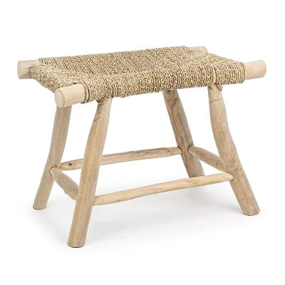 comprar TABURETE BELINDA H45 | Diseño Natural en Teca y Fibra online de BIZZOTTO desde 205,70 €