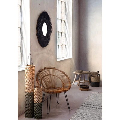 comprar TABURETE BELINDA H45 | Diseño Natural en Teca y Fibra online de BIZZOTTO desde 205,70 €