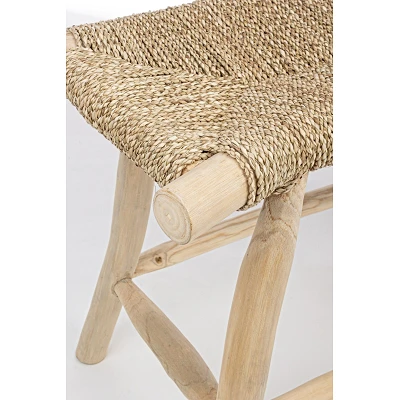 comprar TABURETE BELINDA H45 | Diseño Natural en Teca y Fibra online de BIZZOTTO desde 205,70 €