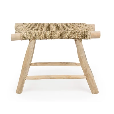 comprar TABURETE BELINDA H45 | Diseño Natural en Teca y Fibra online de BIZZOTTO desde 205,70 €