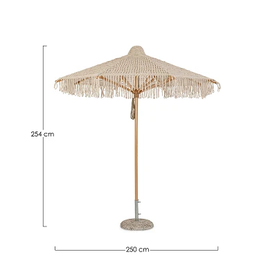 comprar SOMBRILLA MACRAME 2.5M NATURAL – Elegancia artesanal para tu jardín online de BIZZOTTO desde 551,03 € comprar SOMBRILLA MACRAME 2.5M NATURAL – Elegancia artesanal para tu jardín online de BIZZOTTO desde 551,03 €