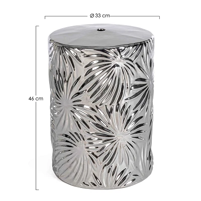 comprar Taburete SFINGE Leaf Plata de Bizzotto | Elegancia y versatilidad para interior y exterior online de BIZZOTTO desde 9...
