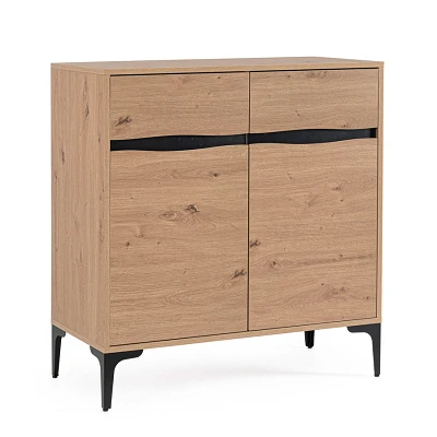 comprar APARADOR 2 Puertas MELYS NATURAL - NEGRO 80X87H online de Yes desde 153,55 €