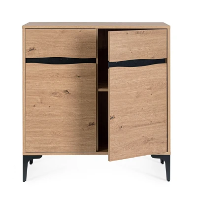 comprar APARADOR 2 Puertas MELYS NATURAL - NEGRO 80X87H online de Yes desde 153,55 €