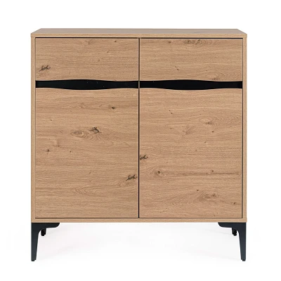 comprar APARADOR 2 Puertas MELYS NATURAL - NEGRO 80X87H online de Yes desde 153,55 €
