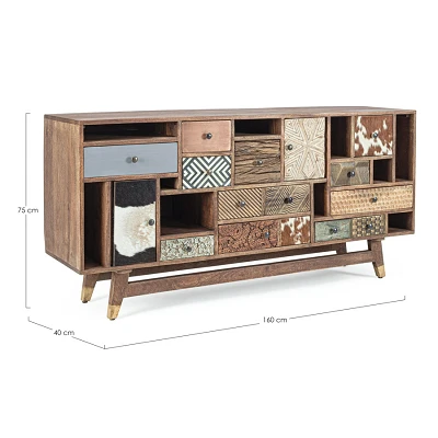 comprar APARADOR 2 Puertas - 11 Cajones DHAVAL online de Bizzotto Homemotion desde 1,565.98