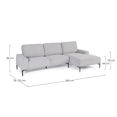 comprar SOFÁ con 3 plazas, WASHINGTON C-PENINS. GRIS CL. online de Yes desde 1,143.45
