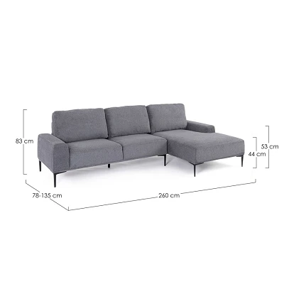 comprar SOFÁ con 3 plazas, WASHINGTON C-PENINS. GRIS OSC. online de Yes desde 1,143.45