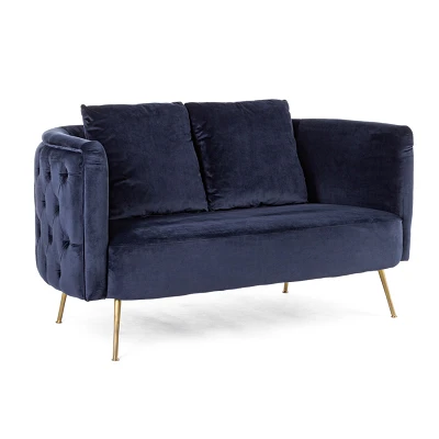 comprar SOFÁ con 2 plazas, TENBURY AZUL OSCURO online de Bizzotto Homemotion desde 1,130.38