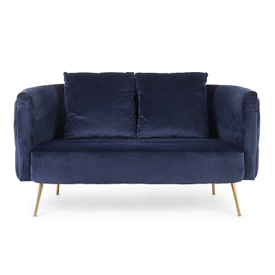 comprar SOFÁ con 2 plazas, TENBURY AZUL OSCURO online de Bizzotto Homemotion desde 1,130.38