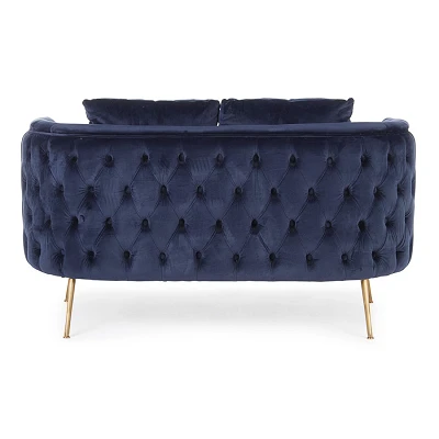 comprar SOFÁ con 2 plazas, TENBURY AZUL OSCURO online de Bizzotto Homemotion desde 1,130.38
