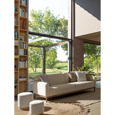 comprar SOFÁ con 3 plazas, DETROIT NATURAL BUCLÉ online de Bizzotto Homemotion desde 1,864.37