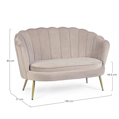 comprar SOFÁ con 2 plazas, GILIOLA GRIS CLARO online de BIZZOTTO desde 712,21 €