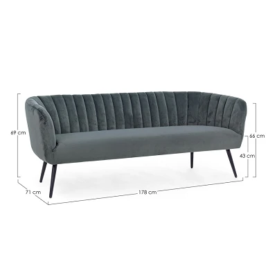 comprar SOFÁ con 3 plazas, AVRIL GRIS online de BIZZOTTO desde 784,08 €