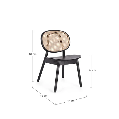 comprar SILLA ADOLIS NEGRO online de BIZZOTTO desde 226,51 €