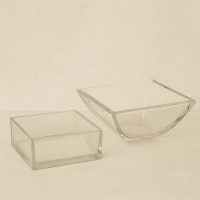 comprar JUEGO DE BOWLS DE CRISTAL CUADRADO Y CUADRACÓNICO online de  desde 13,98 €