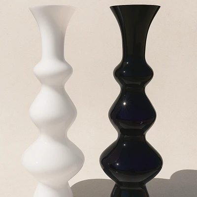 JARRÓN DE CRISTAL ONDAS B&N