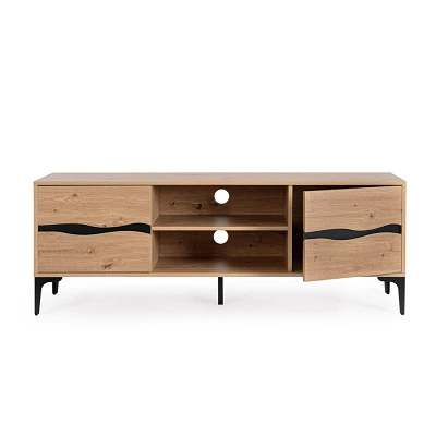comprar MUEBLE TV 2 Puertas MELYS NATURALE-NEGRO online de Yes desde 198,20 €