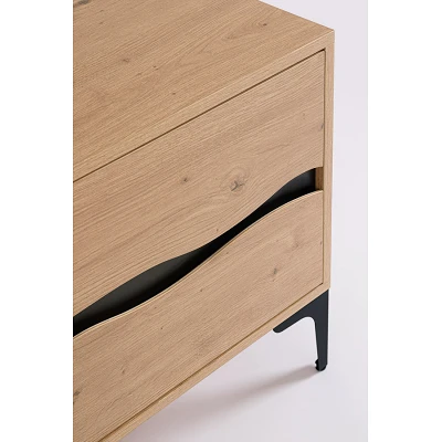 comprar MUEBLE TV 2 Puertas MELYS NATURALE-NEGRO online de Yes desde 198,20 €