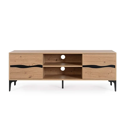 comprar MUEBLE TV 2 Puertas MELYS NATURALE-NEGRO online de Yes desde 198,20 €